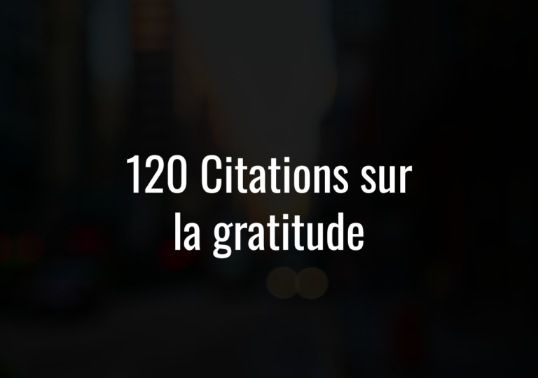 120 Citations Sur La Gratitude