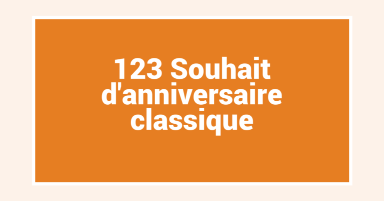 123 Souhait d’anniversaire classique