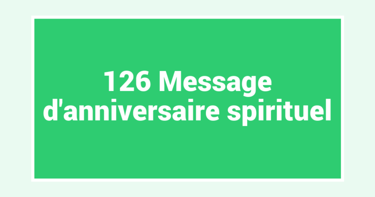 126 Message d’anniversaire spirituel