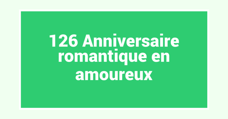 126 Anniversaire romantique en amoureux