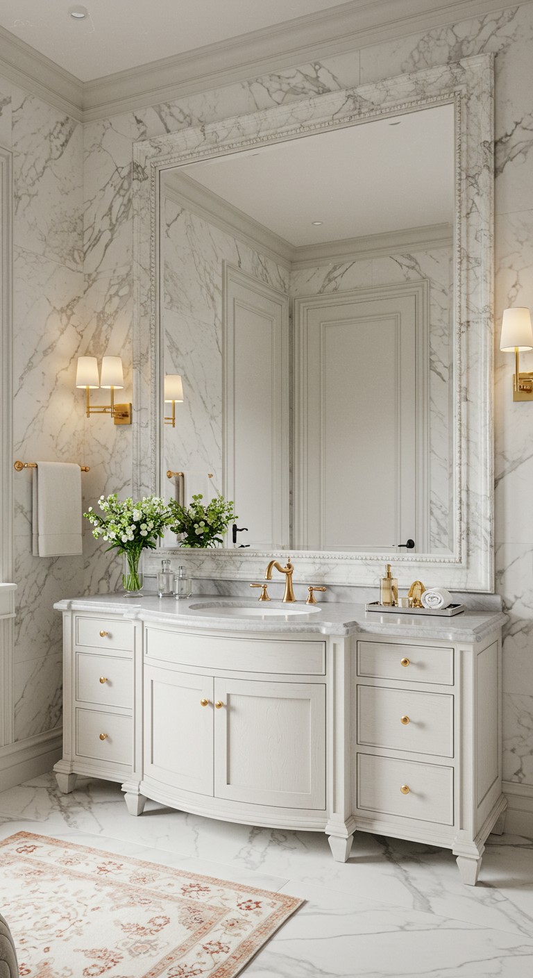 12 Déco Salle de Bain Classique Marbre