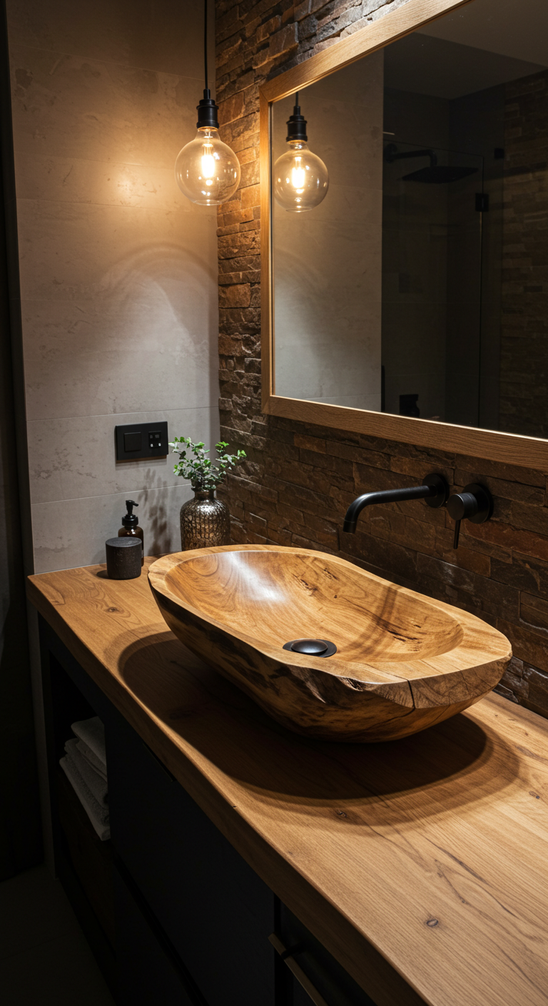 14 Déco Salle de Bain Rustique Bois