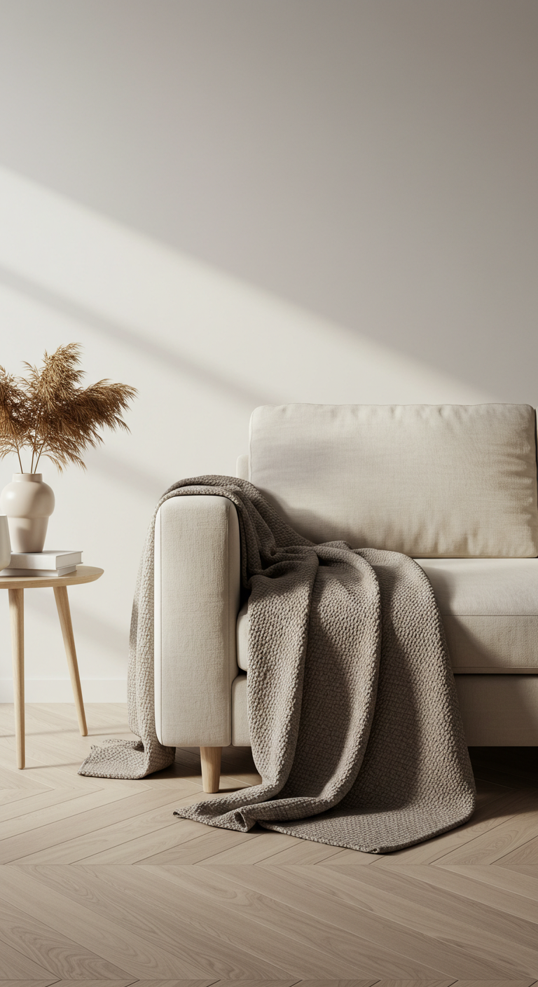 19 Déco Textile Minimaliste Uni Neutre