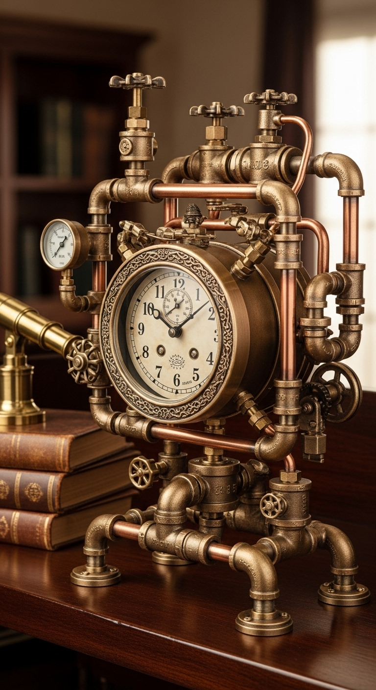 11 Déco Accessoire Industriel Horloge Métal