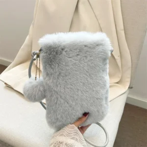 Women Handbags Fashion Plush Shoulder Bags Large Capacity Crossbody Bags For Ladies Phone Purse Small Flap For Autumn And Winter