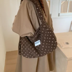 New Autumn and Winter Plush Love Crossbody Bag Shopping Bag, Large Capacity Crossbody Bag, Single Shoulder Furry Bag