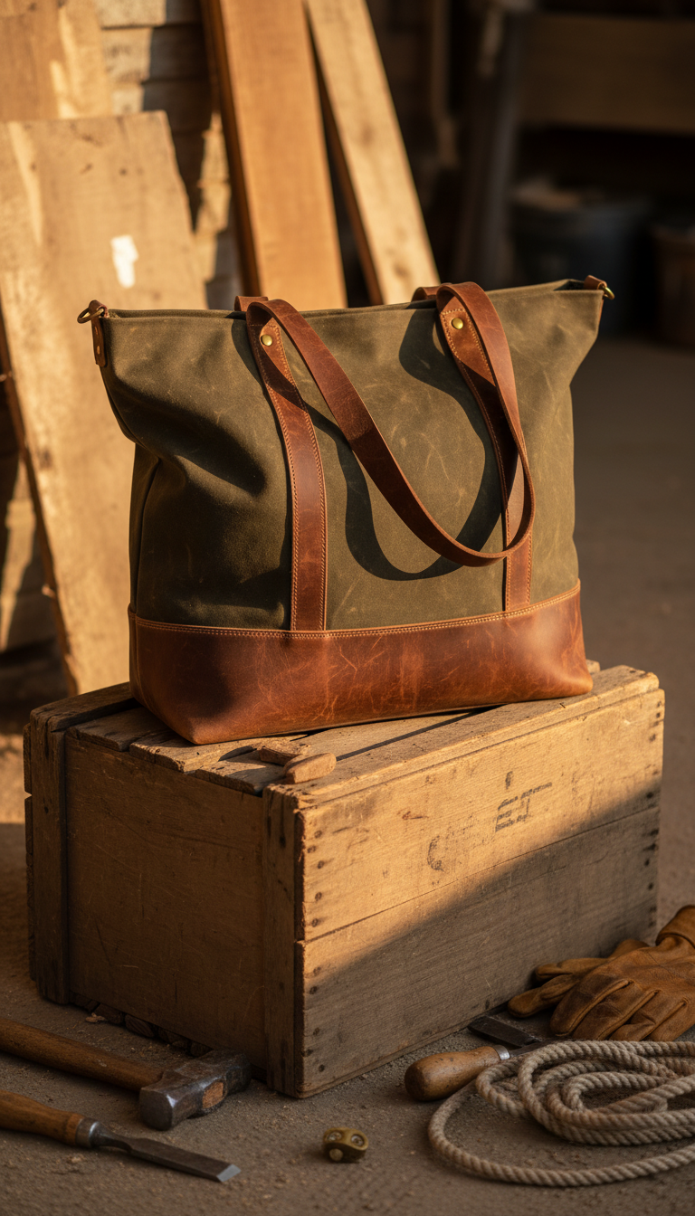 Rustic Leather & Waxed Canvas