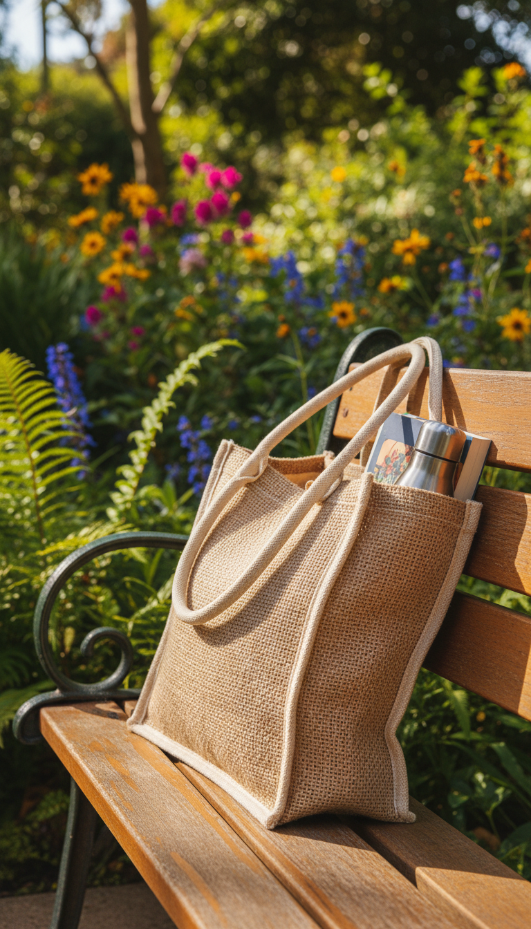 Sustainable Jute & Canvas Tote