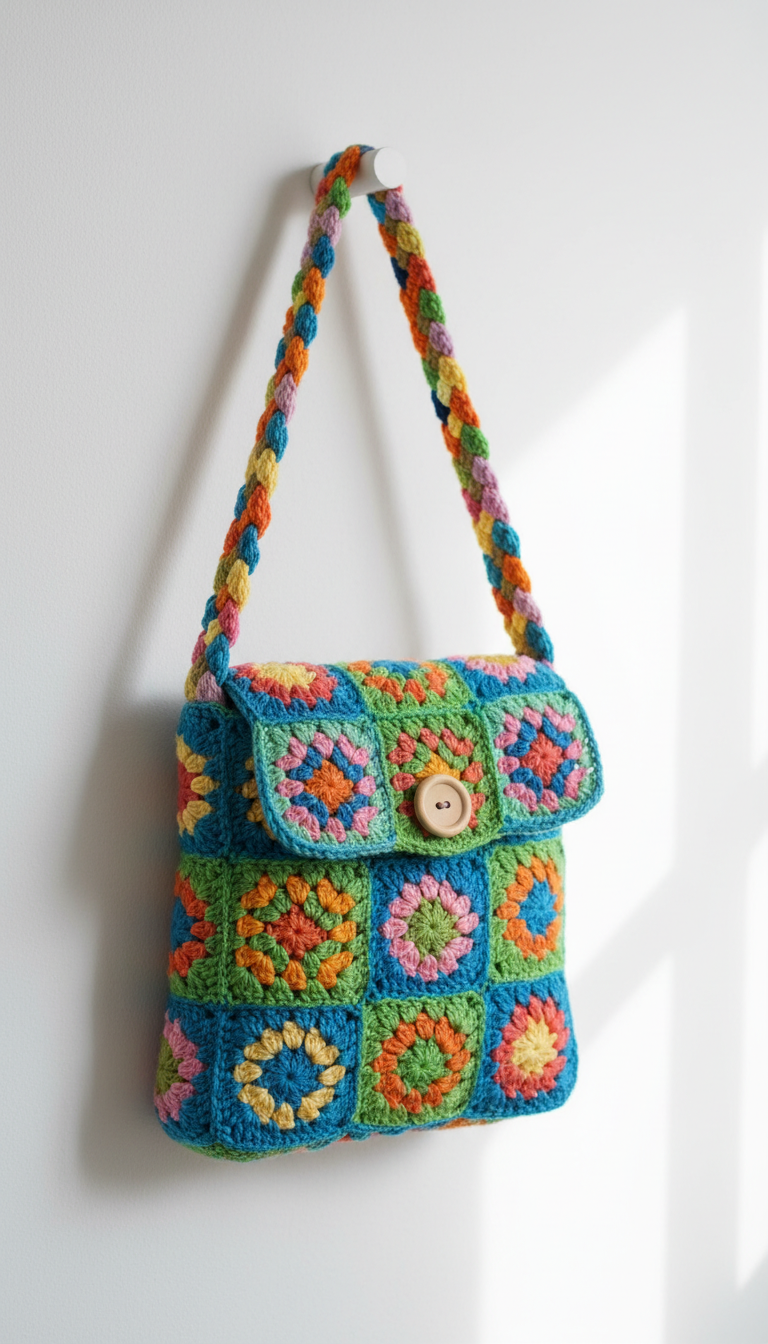 Granny Square Delight Crossbody