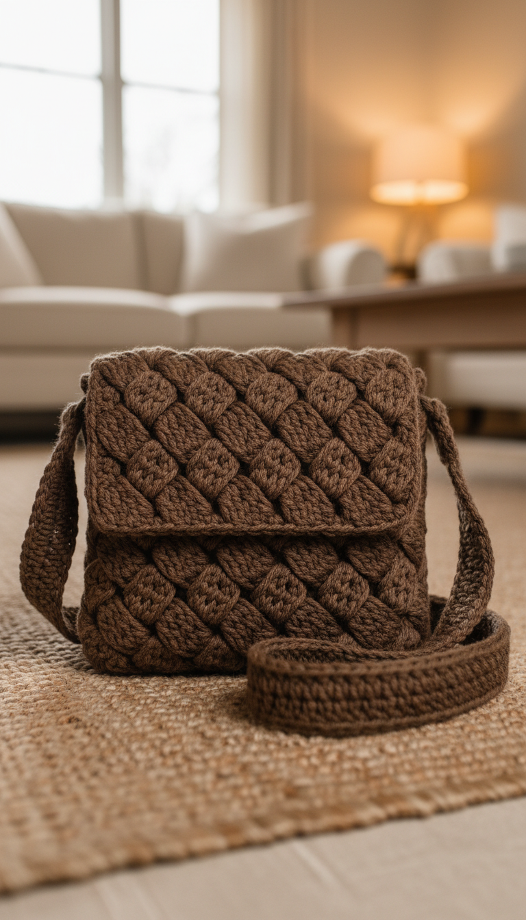 Basketweave Pattern Crossbody