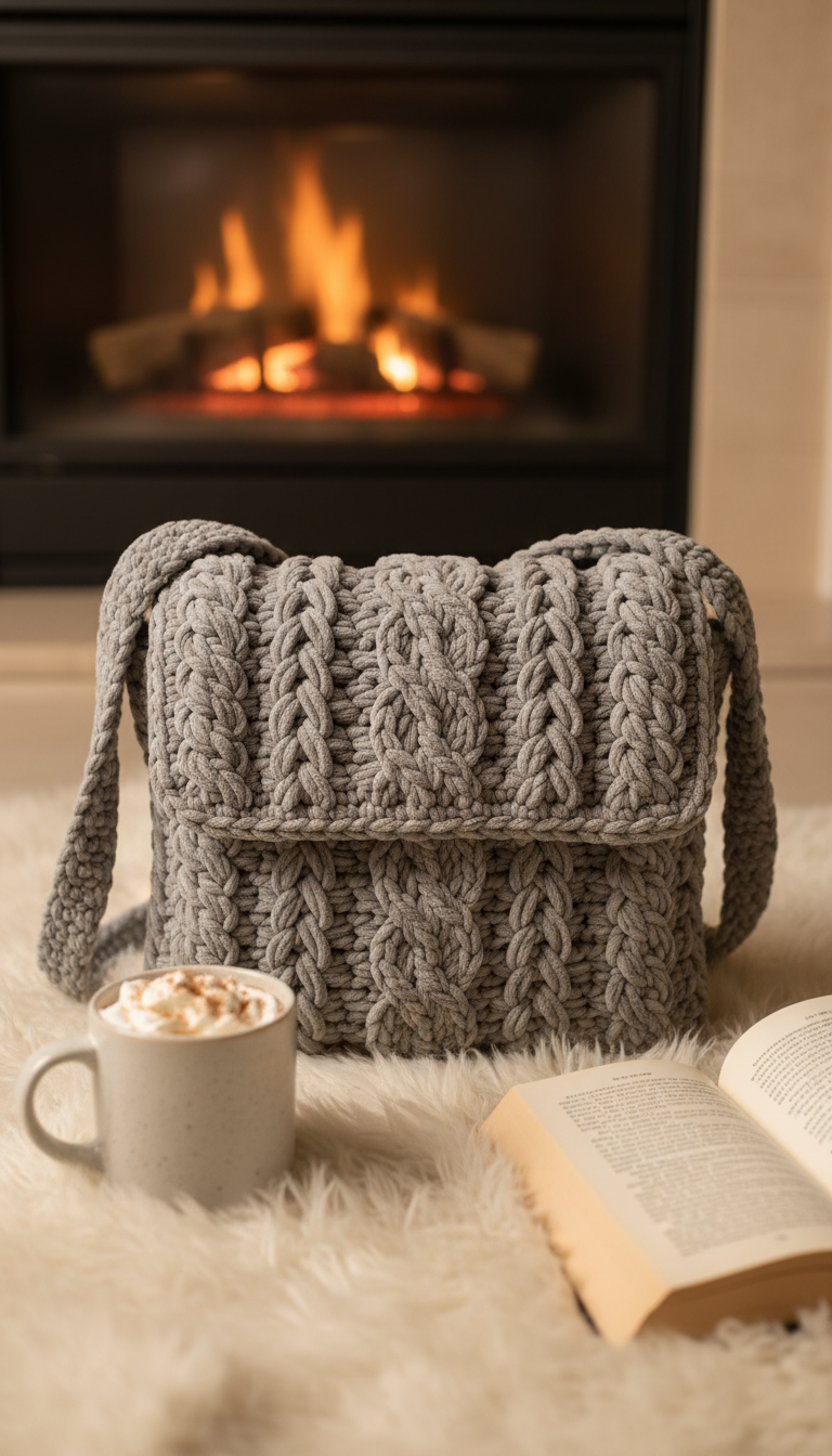 Cable Knit Inspired Crossbody