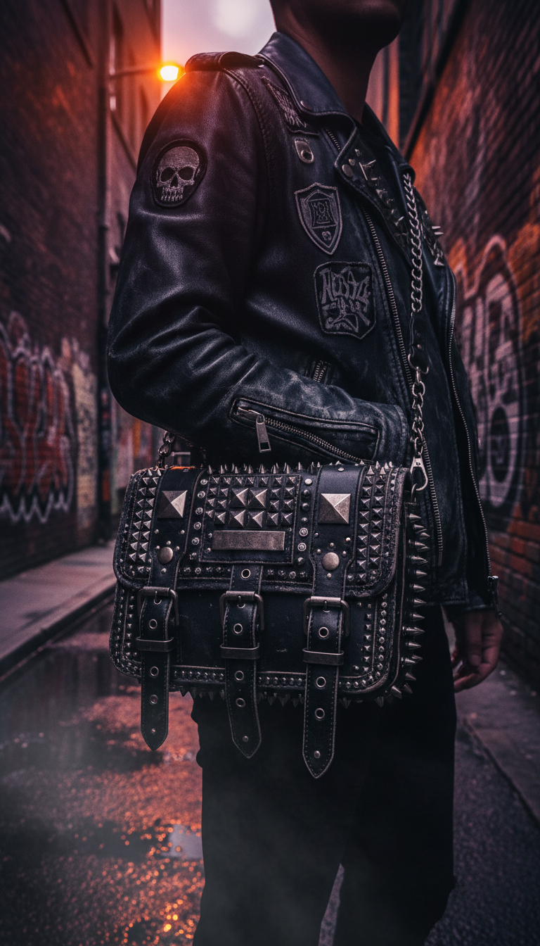 Edgy Studded Rebel Crossbody