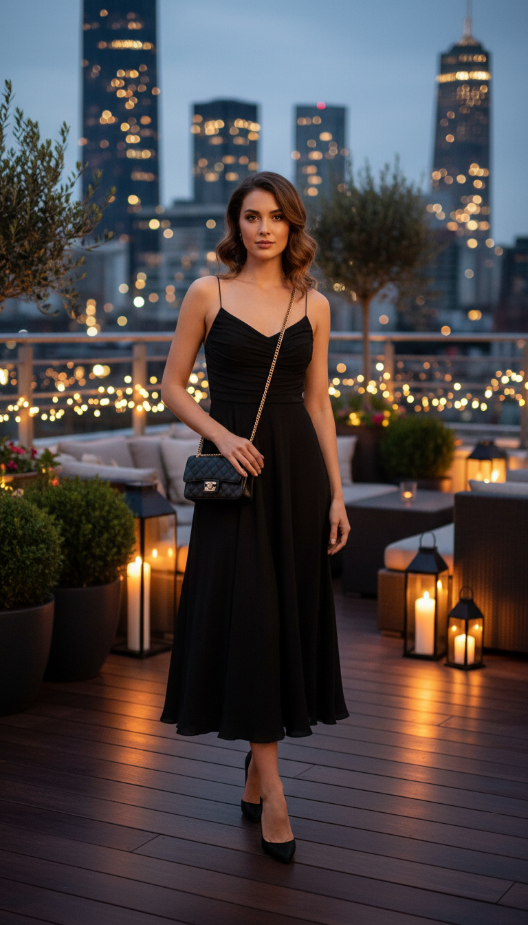 Sophisticated Chain-Strap Darling