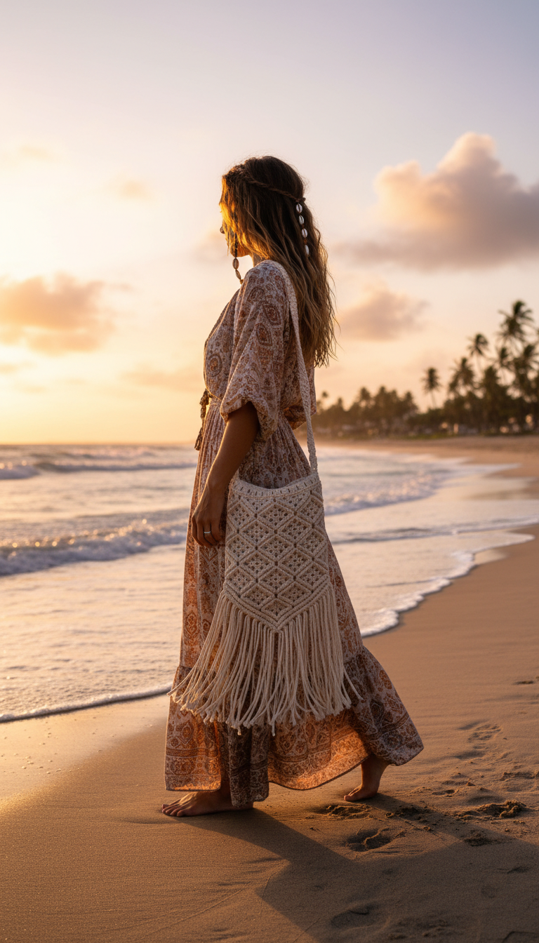 Boho Macrame/Woven Shoulder Bag