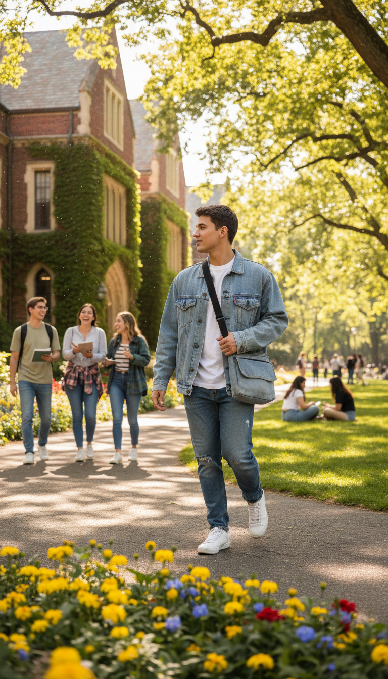 Casual Cool with a Denim Sling Bag