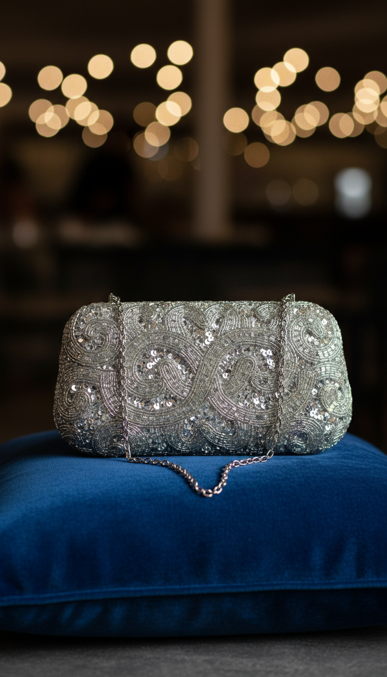 Dazzling Evenings: The Embellished Shoulder Clutch