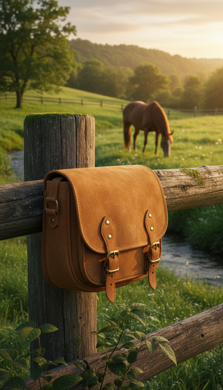Equestrian Elegance: The Suede Saddle Bag