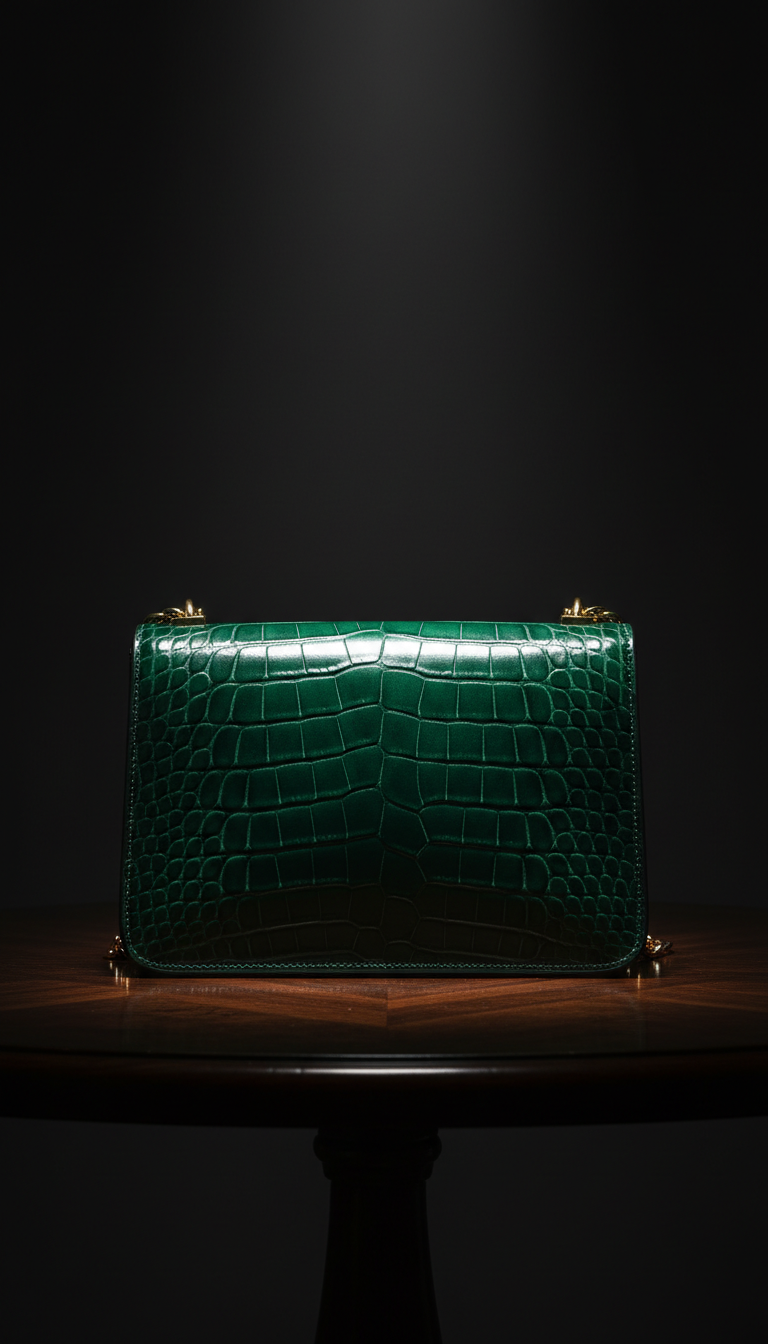 Exotic Allure: The Croc-Embossed Shoulder Bag