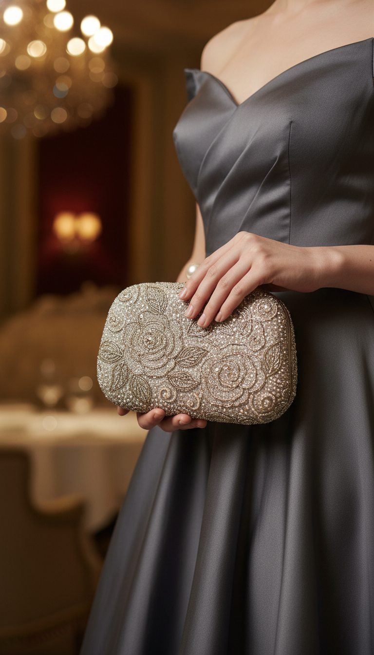 Elegant Beaded Clutch