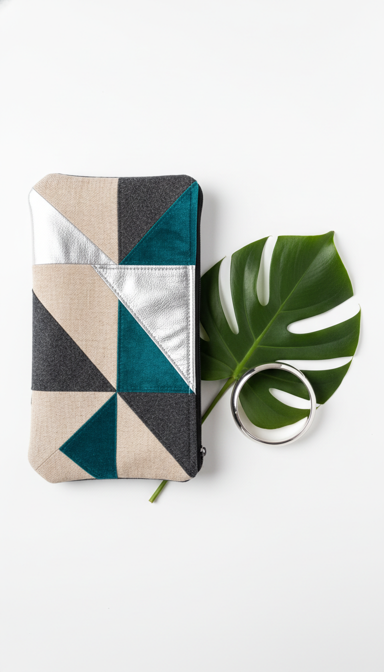 Geometric Patchwork Clutch