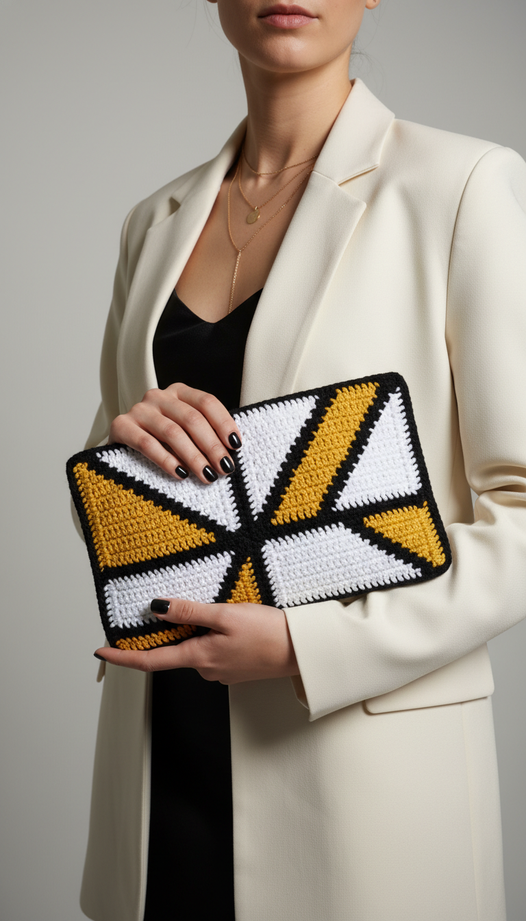 Geometric Pattern Clutch