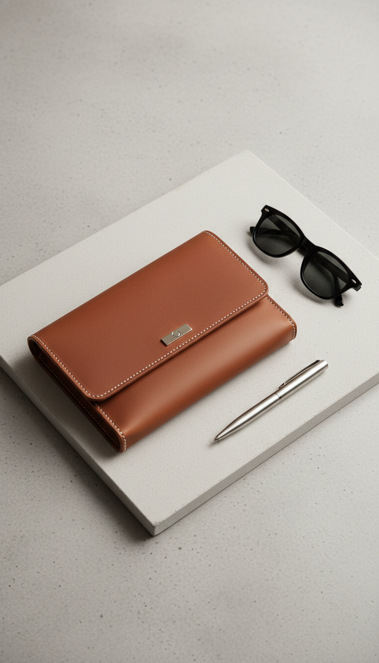 Minimalist Leather Clutch