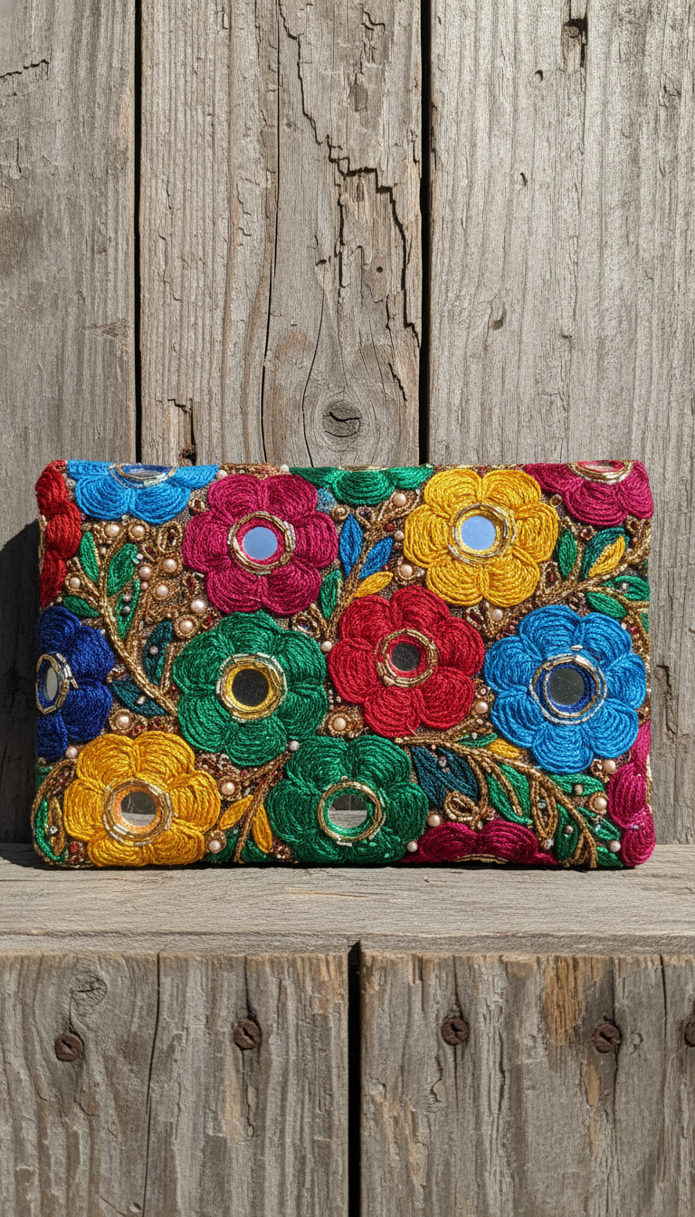 Unique Story: The Artistic Embroidered Clutch