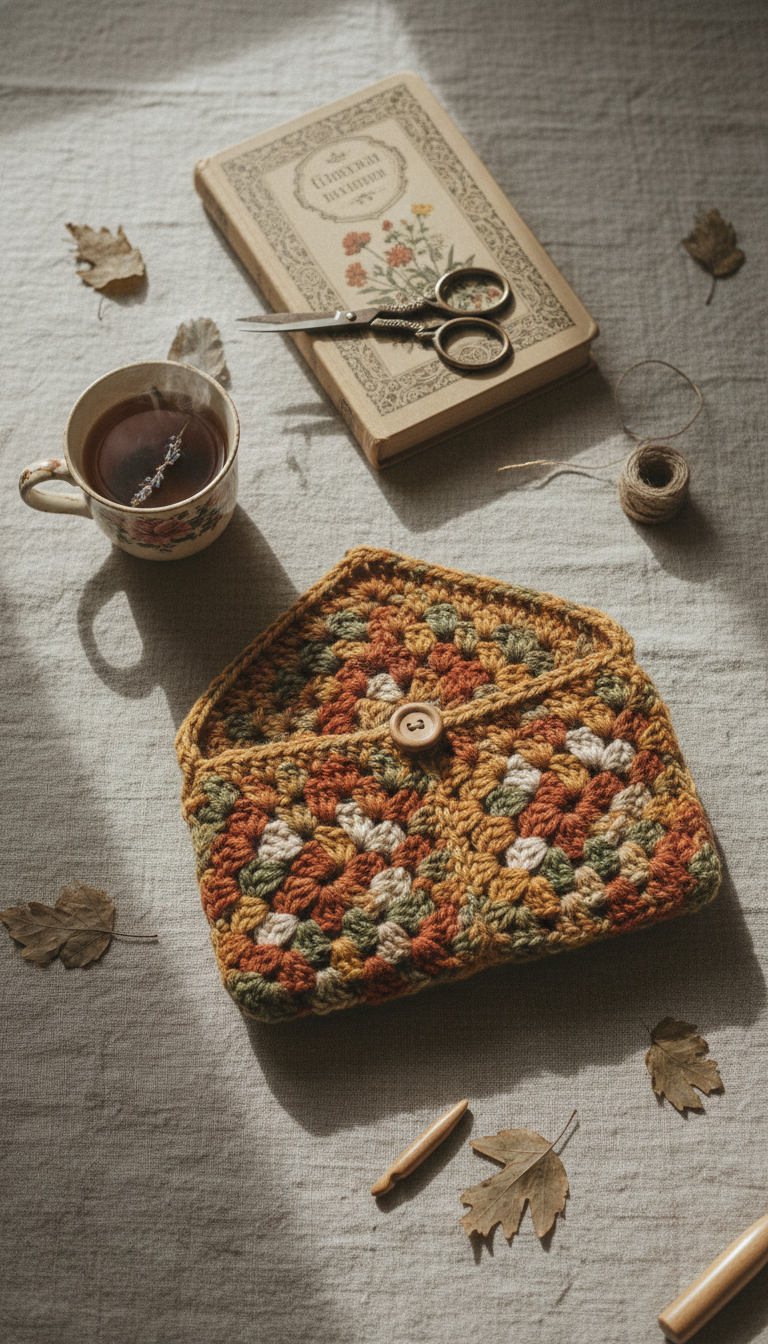 Crochet Granny Square Clutch