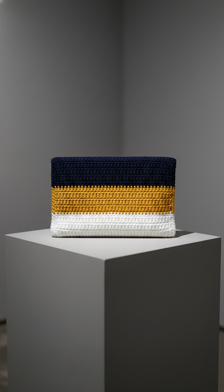 Geometric Color Block Clutch