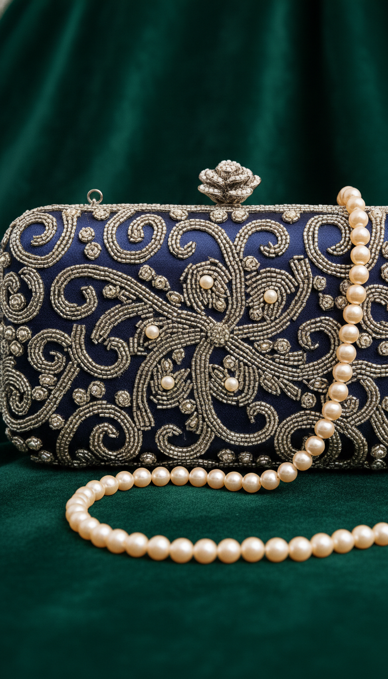 Beaded Embellished Clutch