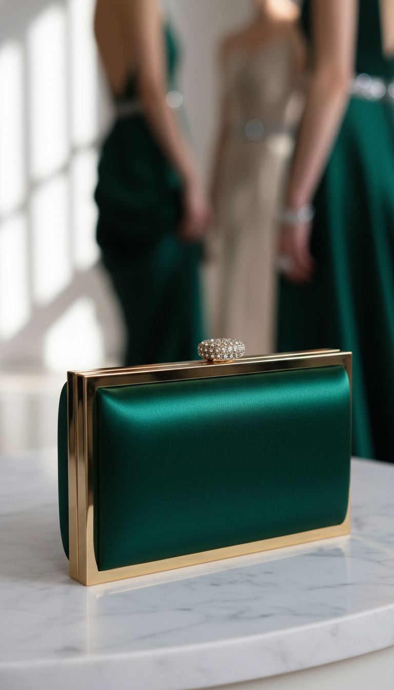 Satin Box Clutch