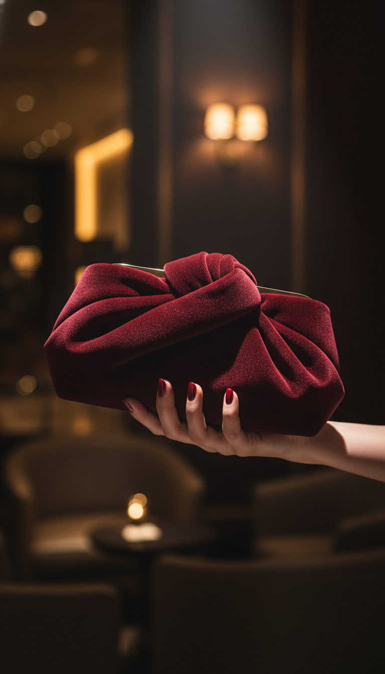 Velvet Knot Clutch