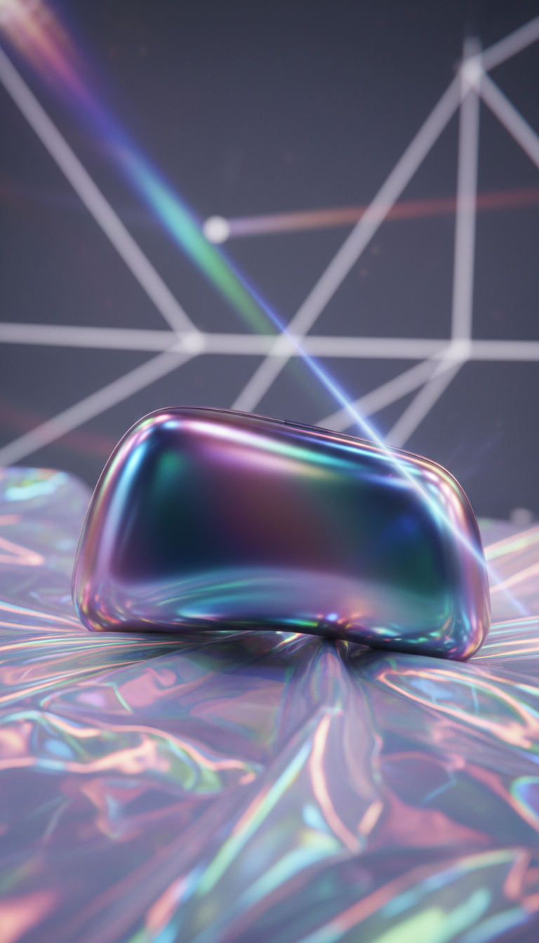 Shimmering Specter: Iridescent Resin Clutch