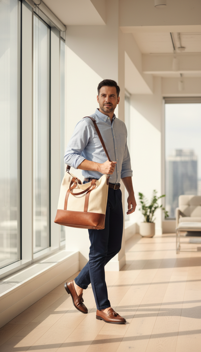 Structured Canvas Tote-Hobo