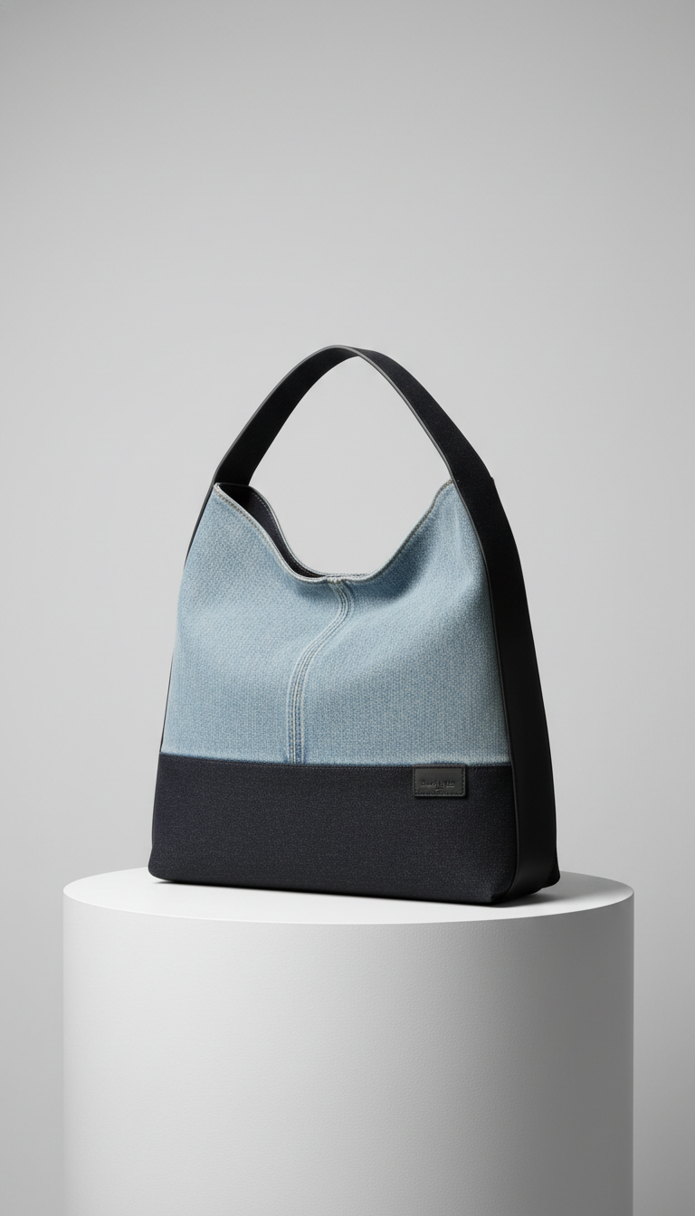 Two-Tone Denim Hobo