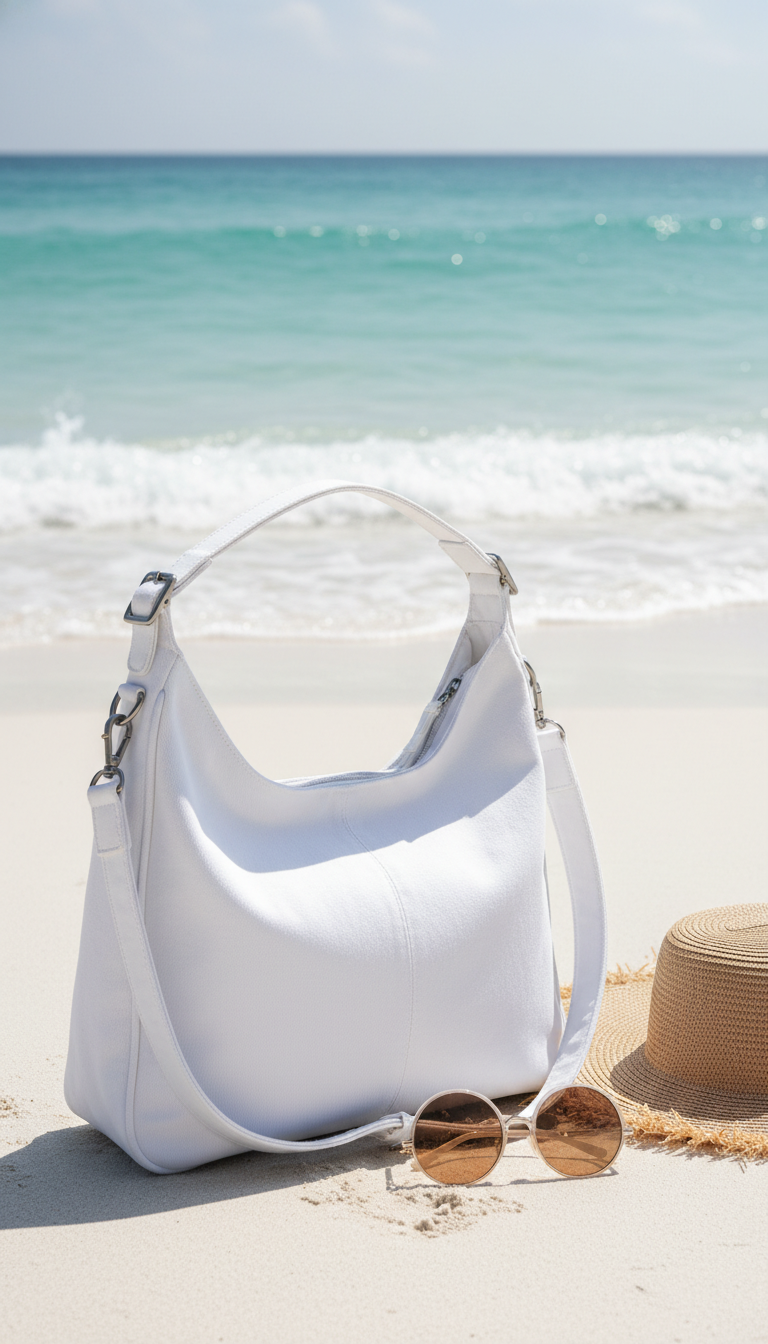 White Denim Summer Hobo