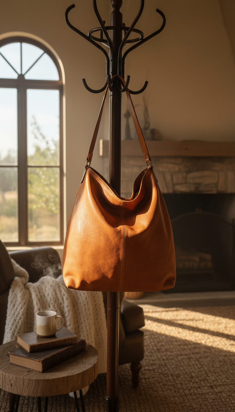 Slouchy/Soft Leather Bucket Bag