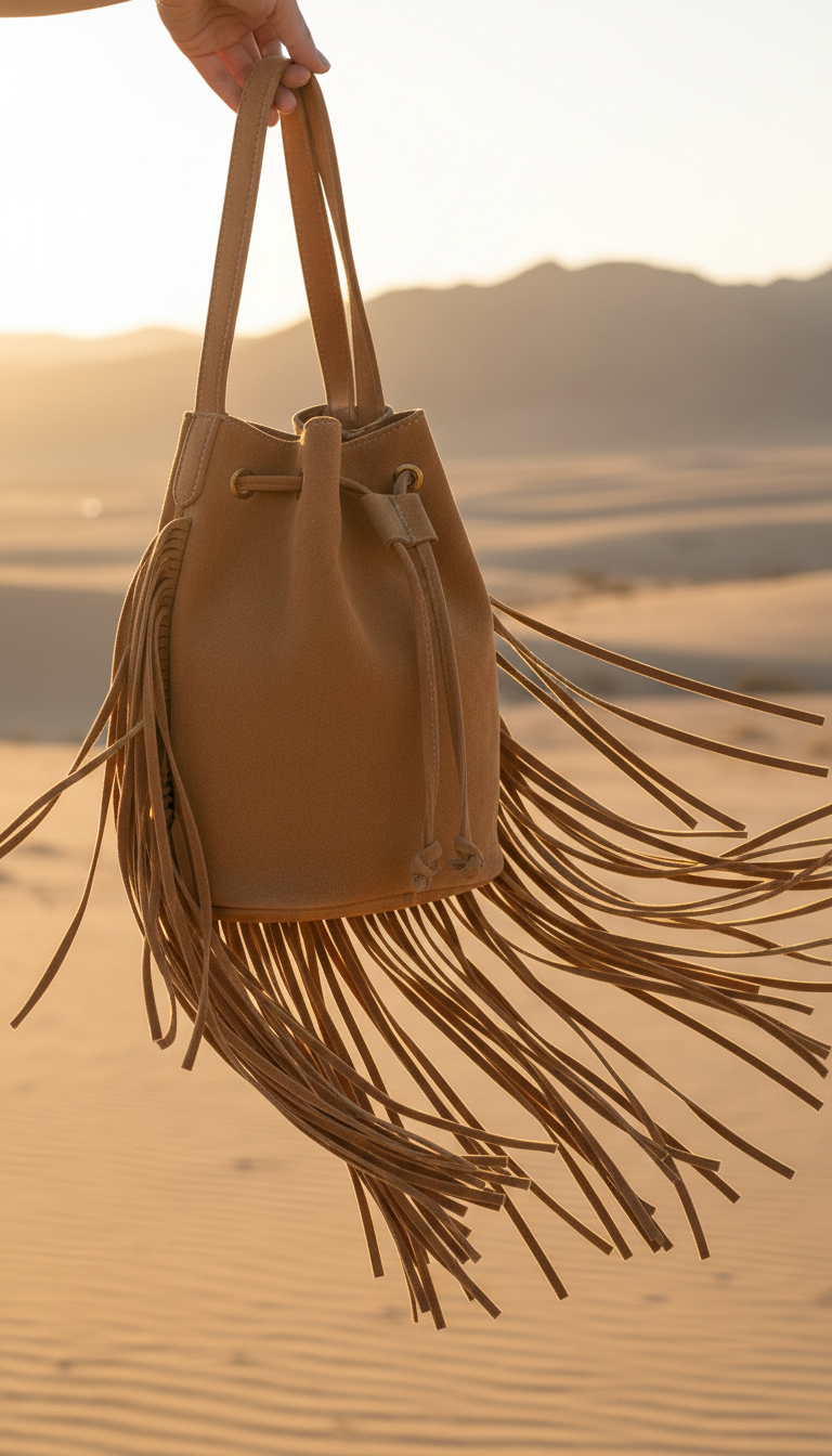 Fringed Bucket Bag