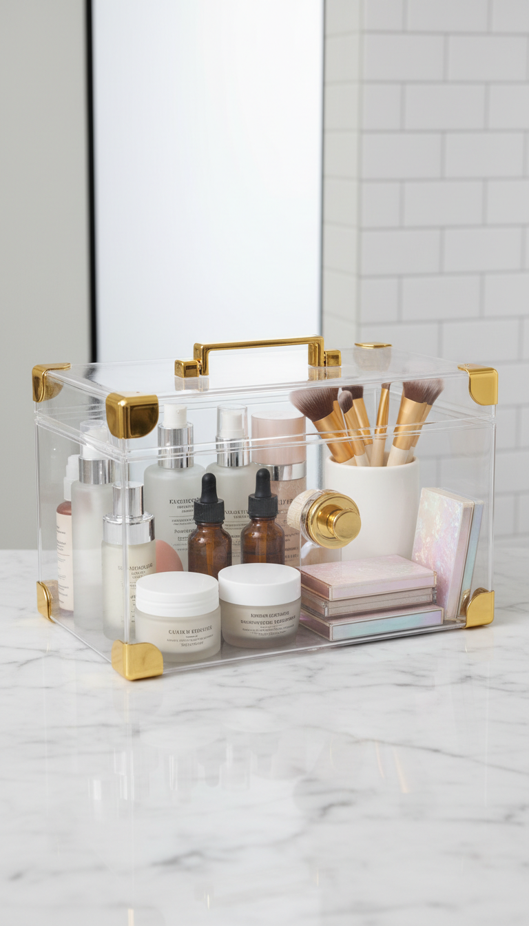 Transparent Vanity Organizer Case