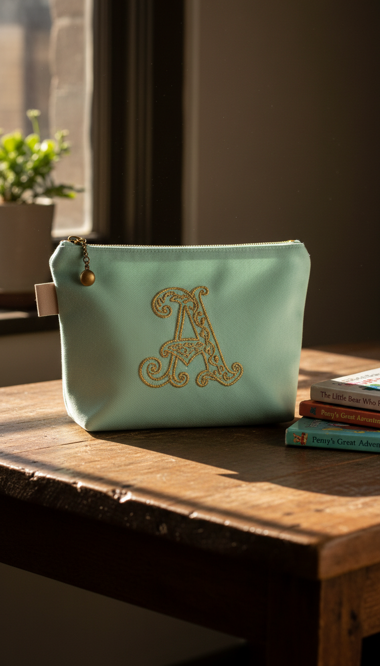 Personalized Initial Charm Pouch