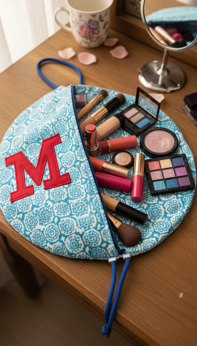 Drawstring Makeup Bag (Lay-Flat Style)