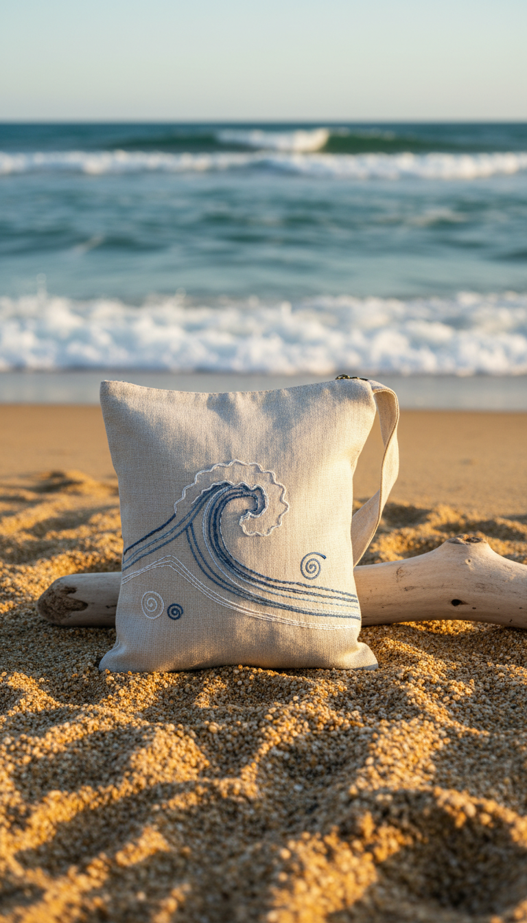 Ocean Wave & Seashell Sling