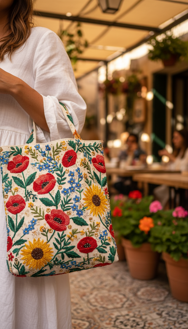 11 Embroidered Tote Bag Ideas Beaded