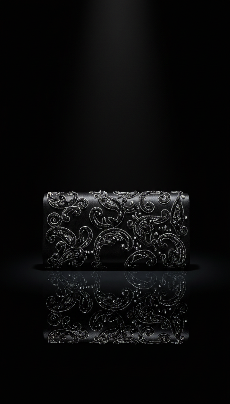 Elegant Evening Clutch with Delicate Beadwork