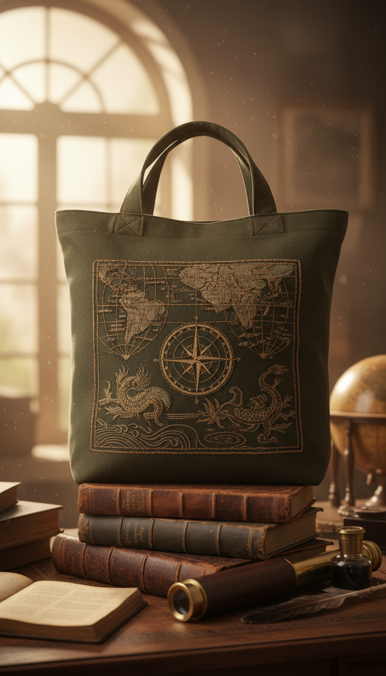 Vintage Inspired Traveler's Tote