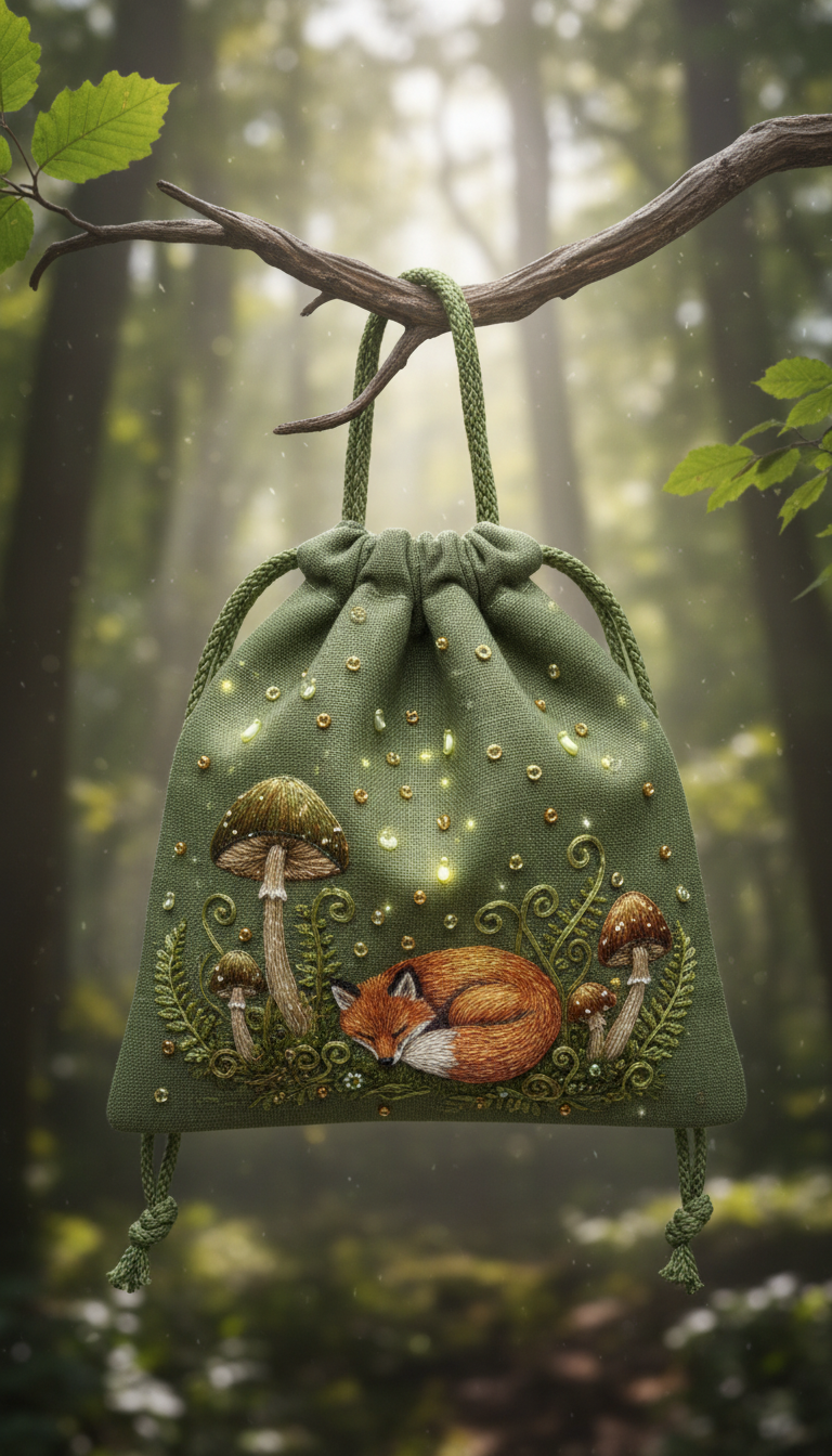 Enchanted Forest Drawstring Bag