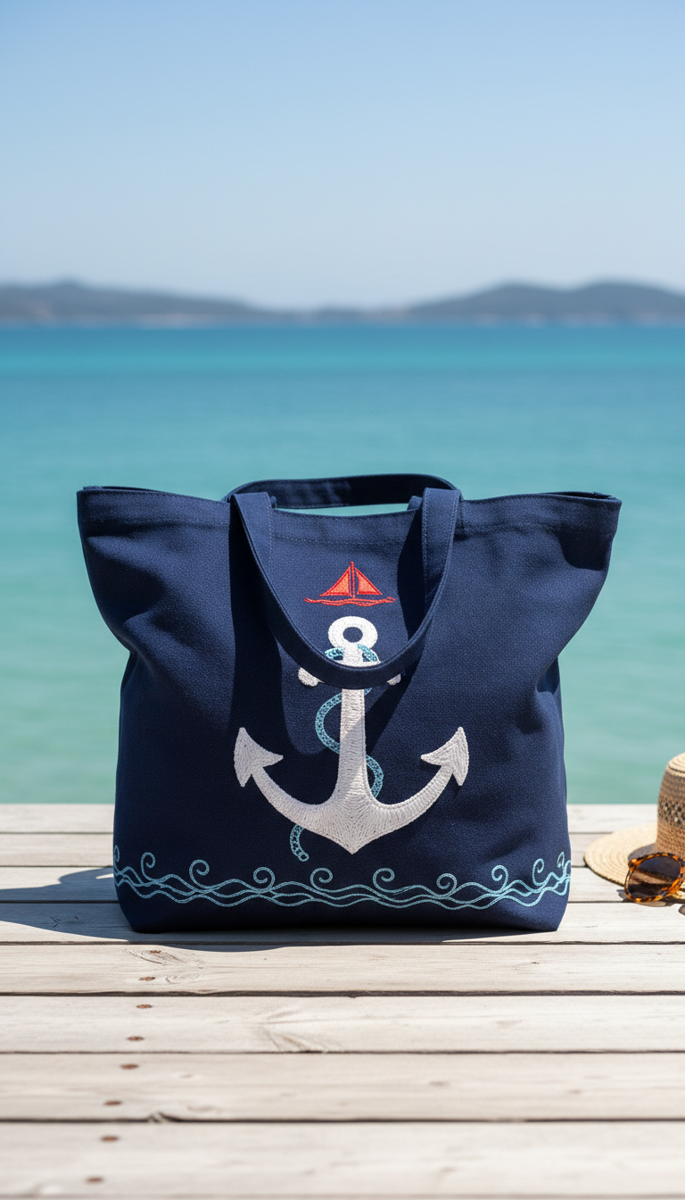 Ocean Breezes: Nautical Embroidered Bags