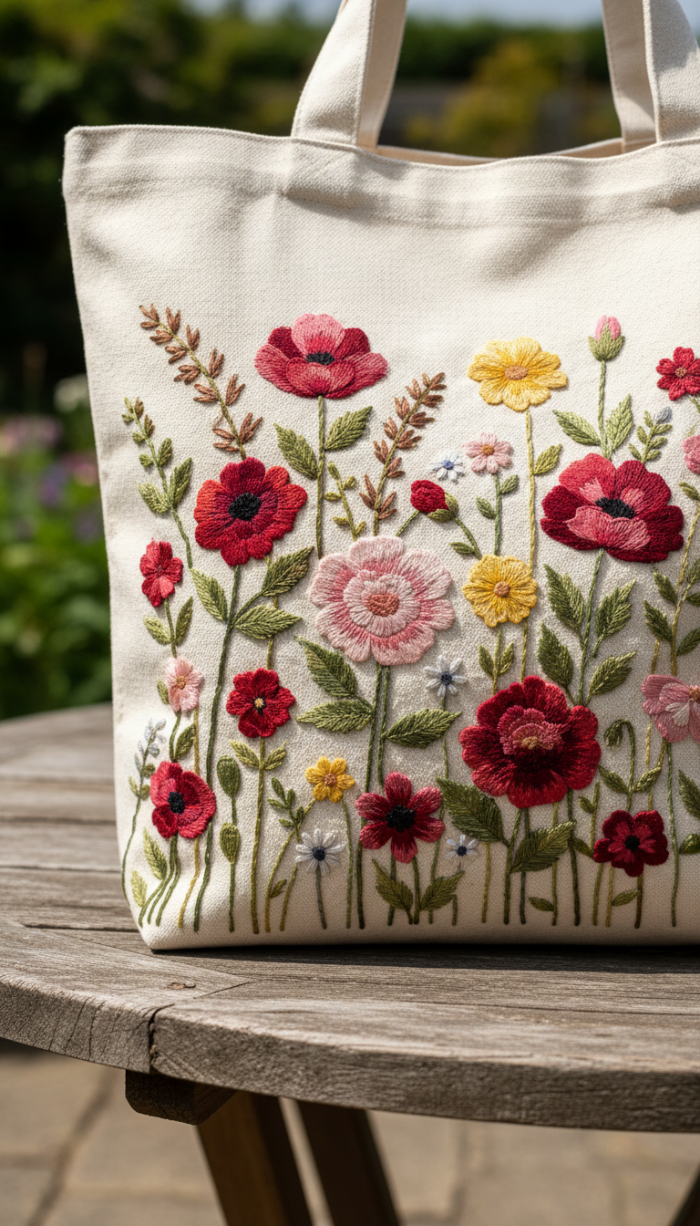 14 Embroidered Canvas Tote Bag Design Ideas